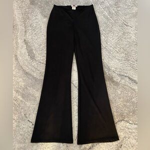 Venus 90’s Y2K Black Flare Low Rise Pants with Lace Detail 🖤🔥 Size L